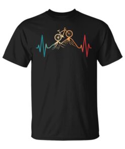 Funny Retro Cycling Heartbeat Bicycle Mountain Bike Bicycle Unisex T-Shirt