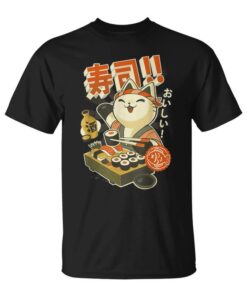 Funny Sushi Chef Cat Unisex T-Shirt