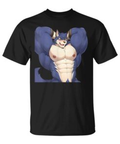 Furry Bara Muscle Stud Tiddies Fursona Gay Abs Yaoi Barazoku Unisex T-Shirt