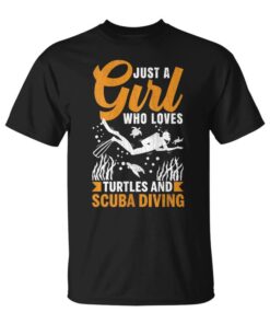 Girl Who Loves Turtles Diving Fun Divers Graphic Sleeveless Unisex T-Shirt