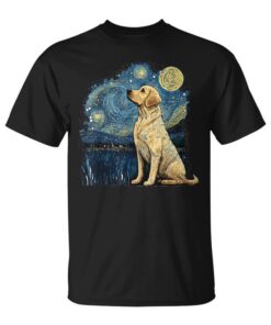 Golden Retriever Starry Nightan Gogh Golden Lab Unisex T-Shirt