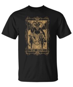 Gothic Devil Witch Tarot Cards Occult Horror Unisex T-Shirt