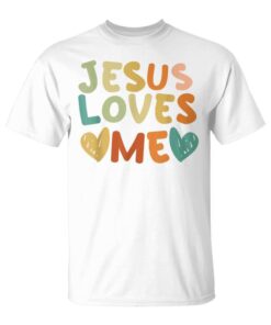 Groovy Jesus Loves Me Retro Bible Christian Church Unisex T-Shirt