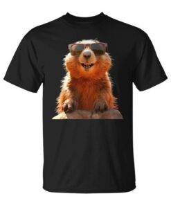 Groundhog With Sunglasses Rodent Ground Squirrel Marmots Unisex T-Shirt