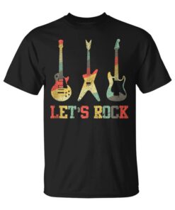 Guitarraintage Shirts for Men Lets Rock Guitar Lovers Sleeveless Unisex T-Shirt