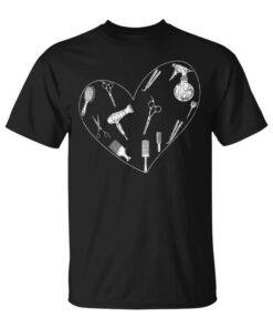 Hair Salon Heart Funny Hairstylist Graphic Unisex T-Shirt