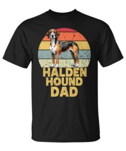 Halden Hound Dog Dad Retro Style Funny Pet Owners and Lovers Long Sleeve Unisex T-Shirt