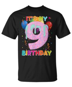 Happy Birthday 9Th Ice Cream Party 9 Years Old for Kids and Adults Unisex T-Shirt