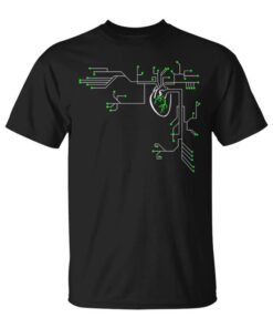 Heart Computer Microprocessor Digital Circuit Electronics Unisex T-Shirt