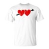 Heart With Arrow Boyfriend Girlfriend Love Gift Red Hearts Unisex T-Shirt