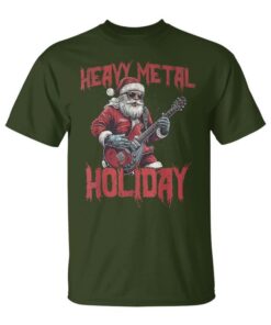 Heavy Metal Santa Claus Rock Holiday Christmas Rock Music Unisex T-Shirt