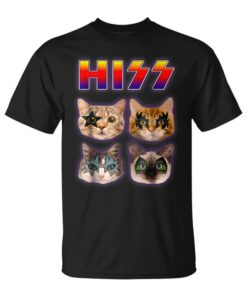 Hiss Cats Kittens Rockin Unisex T-Shirt