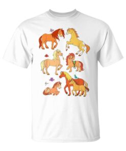 Horses Ponies Foals Girls Boys Riding Horse Design Riders Unisex T-Shirt