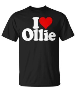 I Love Heart Ollie Oliver Name On A Unisex T-Shirt