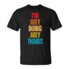 I Love Joey Retro Pattern Personalized Name Unisex T-Shirt