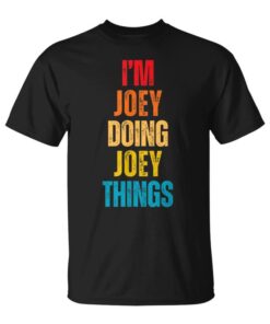 I Love Joey Retro Pattern Personalized Name Unisex T-Shirt