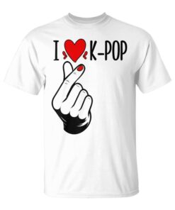 I Love K-Pop Fan Finger Heart Korean Music Kpop Merch Unisex T-Shirt