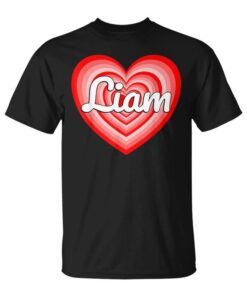 I Love Liam Heart Liam Name Unisex T-Shirt