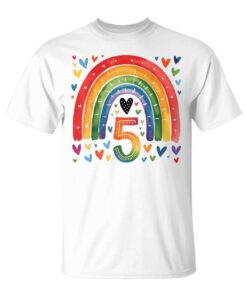 I'm Already 5 Rainbow Birthday Design for Girls Unisex T-Shirt