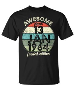 January 13, 1964 60th Birthday 60 Years Old Birthday 2024 Raglan Sleeve Unisex T-Shirt
