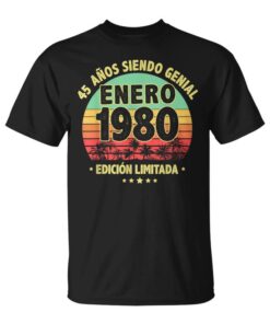 January 1980 45 Years Old Man Birthday Gift January 1980 Unisex T-Shirt
