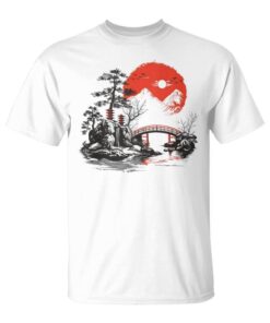 Japanese Art Mount Fuji Japan Lover Japanese Bridge Sleeveless Unisex T-Shirt