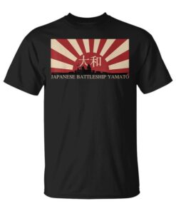 Japanese Battleship Yamato Rising Sun Flag Unisex T-Shirt