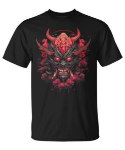 Japanese Mask Landscape Temple Anime Unisex T-Shirt