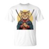 Japanese Ninja Cat Kawaii Chausie Cat Samurai Sleeveless Unisex T-Shirt