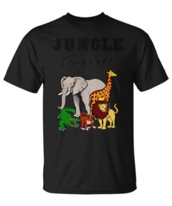 Jungle Theme Cute Graphic Wild Animals Unisex T-Shirt