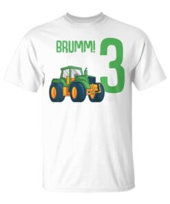 Kids 3 Years Old Birthday Tractor Unisex T-Shirt