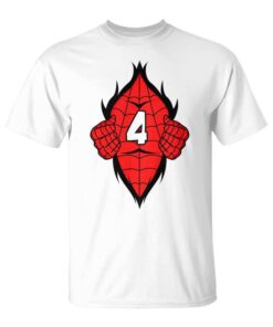Kids Birthday Comic Superhero 4 Year Old Superhero Unisex T-Shirt