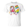 Kids Birthday Girl 4 Years Old Unicorn Number 4 Unisex T-Shirt