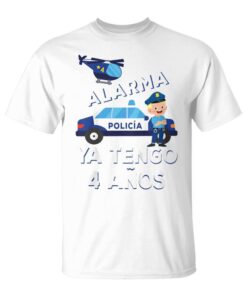 Kids Boys 4th Birthday Police Car I'm Already 4 Years Old Unisex T-Shirt