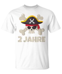 Kids Pirate 2nd Birthday 2 Years Old Boy Girl Gift Idea Unisex T-Shirt