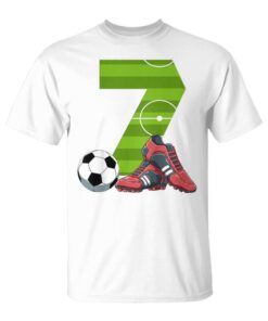 Kids Seventh Birthday Soccer 7 Years Old Boy Girl Unisex T-Shirt