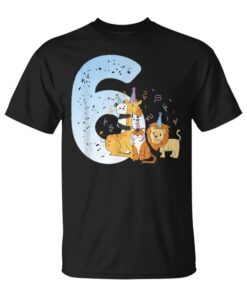 Kids Zoo Animals Tiger Giraffe Park 6 Animals 6 Unisex T-Shirt