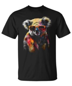 Koala Sunglasses With Multicolor Animal Design Unisex T-Shirt