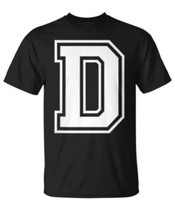 Letter D College Style Cool Unisex T-Shirt