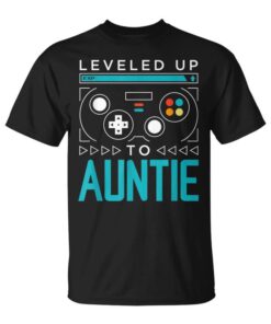 Level Up To Aunt Gamer Aunt Gaming Aunt Family Matching Unisex T-Shirt