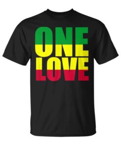 Love One Rasta Reggae Hipster Jamaicaacations Unisex T-Shirt
