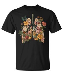 Lungs Made Of Flowers Respiratory Beauty In Bloom Unisex T-Shirt