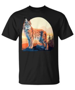 Lynx With Scenic Landscape Lynx Unisex T-Shirt