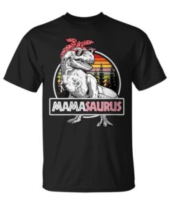 Mamasaurus T-Rex Dinosaur Funny Mom Saurus Family Matching Neck Unisex T-Shirt