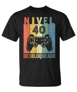 Man Level 40 Unlocked Gamer 40 Years Old 1981 Funny Man Unisex T-Shirt