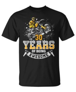 Man Motocross 30 Years Of Being Awesome 30th Birthday Dirtbike Unisex T-Shirt