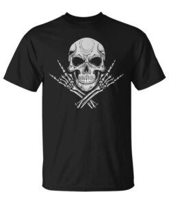 Mano Cornuta Guays Calaveras Music Rocker Greeting Calaveras Unisex T-Shirt