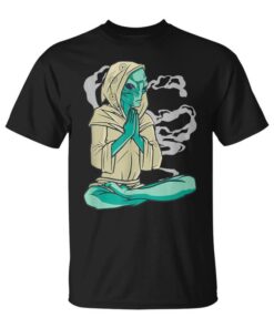 Meditate Alien Meditation Yoga Pose T-Shirt Unisex T-Shirt