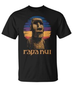 Moai Rapa Nui Monolithic Statueintage Souvenir Polynesia Unisex T-Shirt