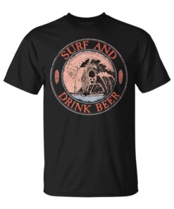 Monkey With Surfboard I Retro Surf I Surfing And Surfer Unisex T-Shirt
